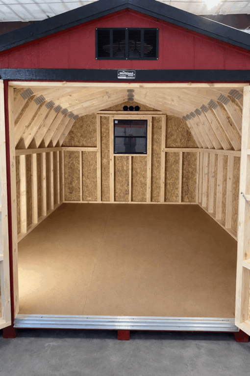 10'x12' Low Barn Wood Panel Shed