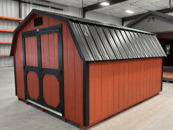 10'x12' Low Barn Wood Panel Shed