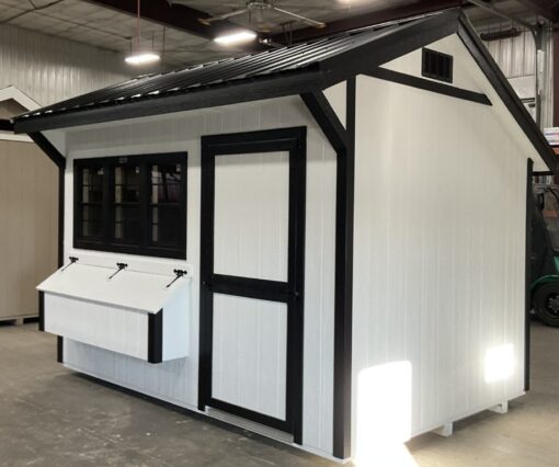 8'x12' Quaker Gable Wood Panel Chicken Coop