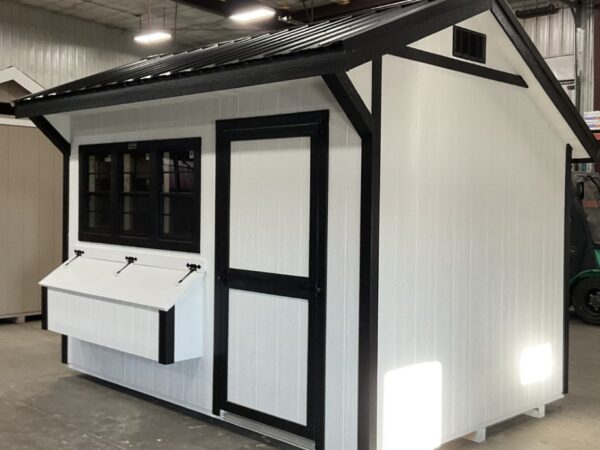 8'x12' Quaker Gable Wood Panel Chicken Coop
