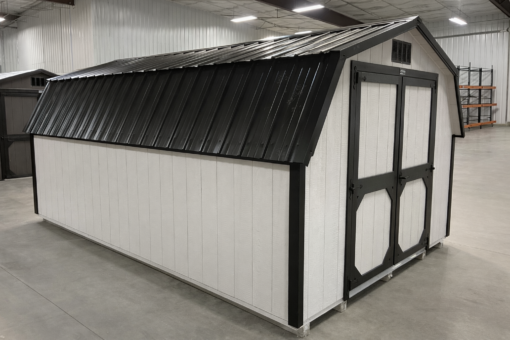 10'x16' Low Barn Wood Panel Shed