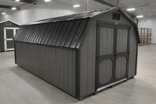 10'x16' Low Barn Wood Panel Shed