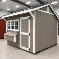 10'x12' Quaker Gable Wood Panel Chicken Coop