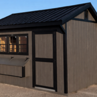 10'x12' Quaker Gable Wood Panel Chicken Coop