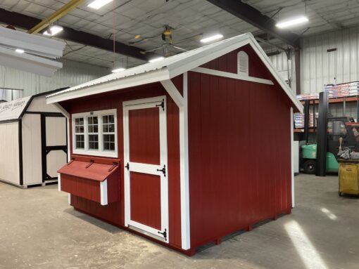 10'x12' Quaker Gable Wood Panel Chicken Coop