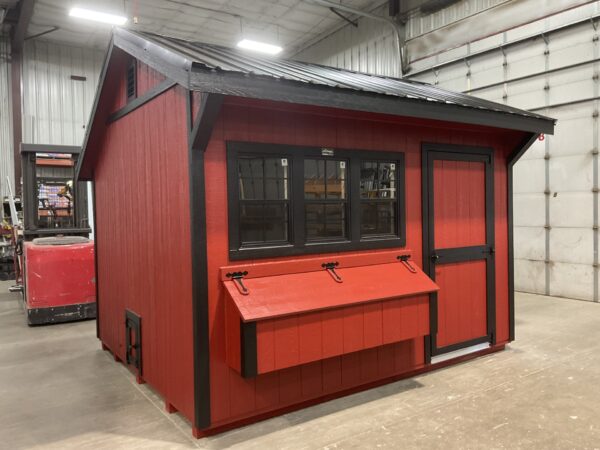 10'x12' Quaker Gable Wood Panel Chicken Coop