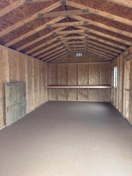 12'x24' Economy Ranch Gable Wood Shed