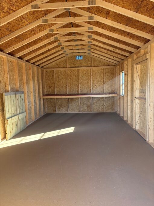 12'x24' Economy Ranch Gable Wood Shed