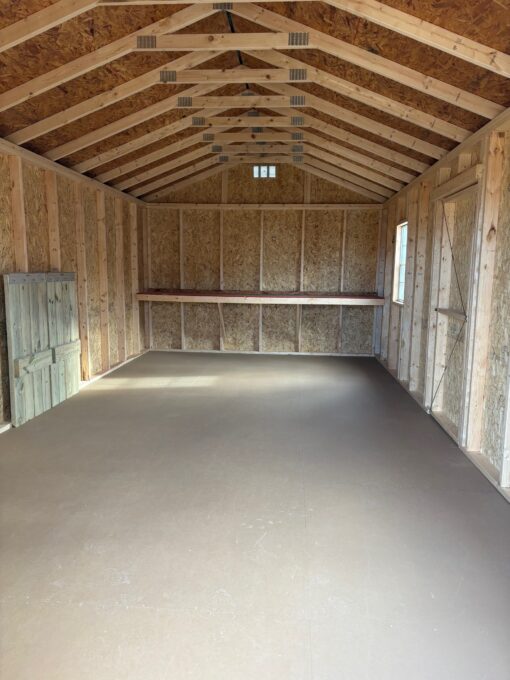 12'x24' Economy Ranch Gable Wood Shed