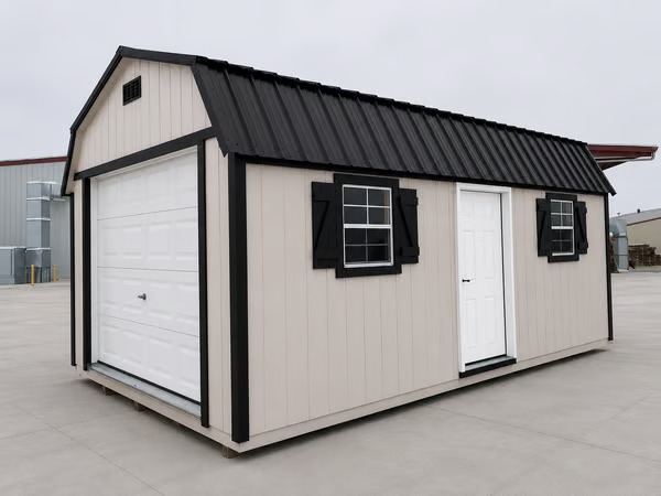 12'x20' High Barn Wood Panel Garage