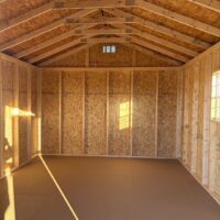 71587-1 12'x16' Economy Ranch Gable Wood Shed