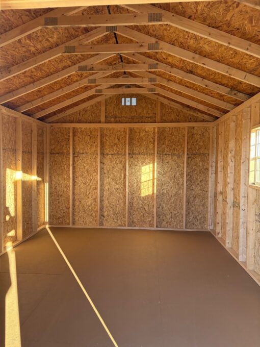 71587-1 12'x16' Economy Ranch Gable Wood Shed