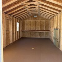 12'x24' Economy Ranch Gable Wood Shed