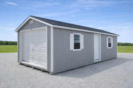 12'x28' Ranch Gable Wood Panel Garage