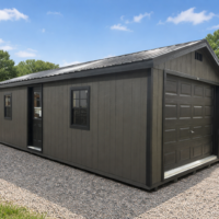 12'x28' Ranch Gable Wood Panel Garage