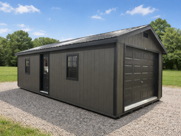 12'x28' Ranch Gable Wood Panel Garage