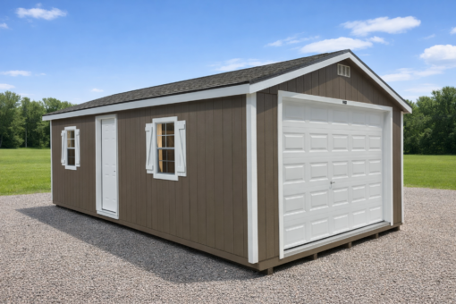 12'x28' Ranch Gable Wood Panel Garage