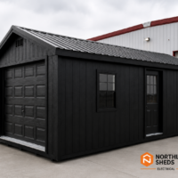 12'x24' Ranch Gable Wood Panel Garage