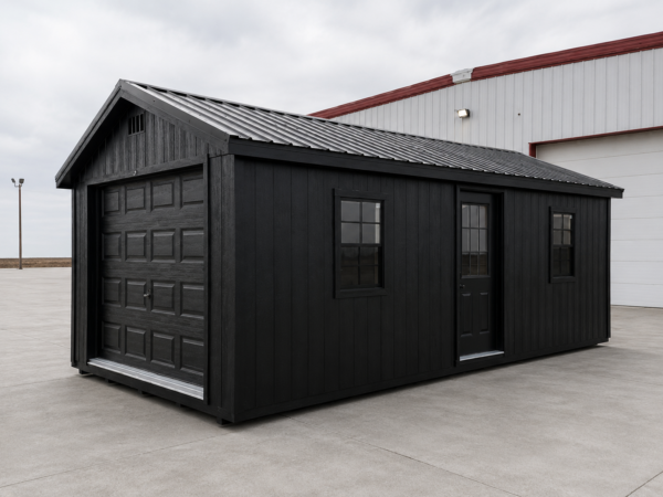 12'x24' Ranch Gable Wood Panel Garage