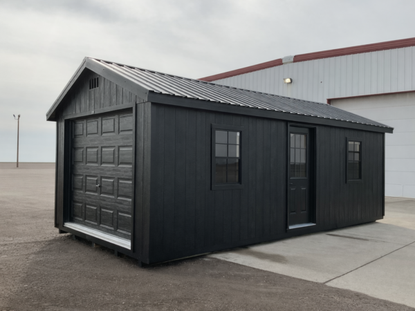 12'x24' Ranch Gable Wood Panel Garage