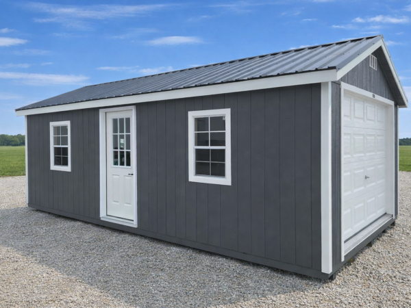 12'x24' Ranch Gable Wood Panel Garage