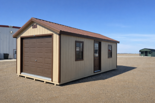 12'x24' Ranch Gable Wood Panel Garage
