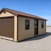 12'x24' Ranch Gable Wood Panel Garage