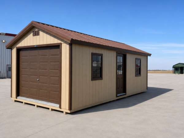 72085 12'x24' Ranch Gable Wood Panel Garage