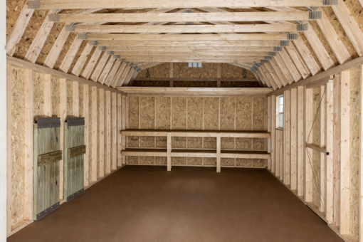 12'x24' High Barn Wood Panel Shed