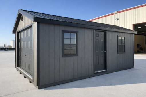 12'x20' Ranch Gable Wood Panel Garage