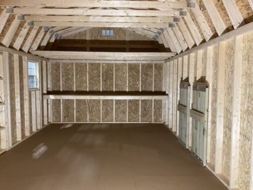 12'x20' High Barn Wood Panel Shed