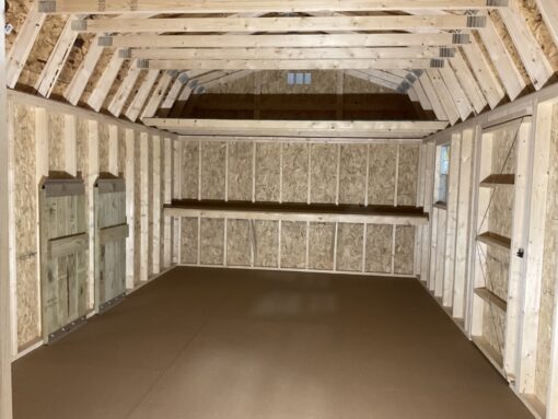 12'x20' High Barn Wood Panel Shed