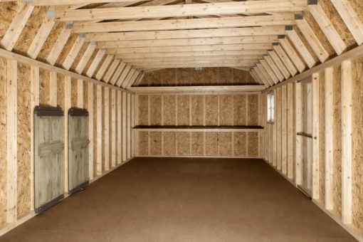 12'x24' High Barn Wood Panel Shed