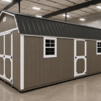 72166 12'x24' High Barn Wood Panel Shed