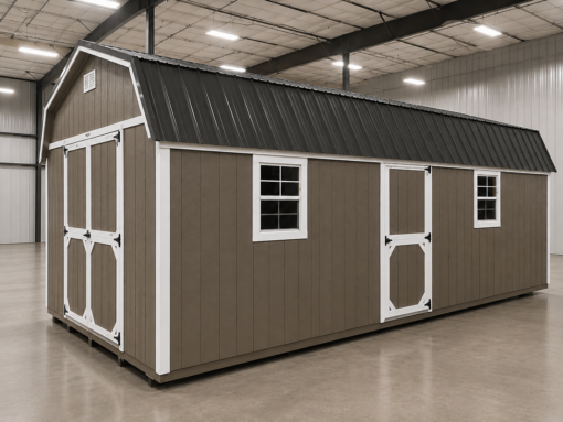 72166 12'x24' High Barn Wood Panel Shed