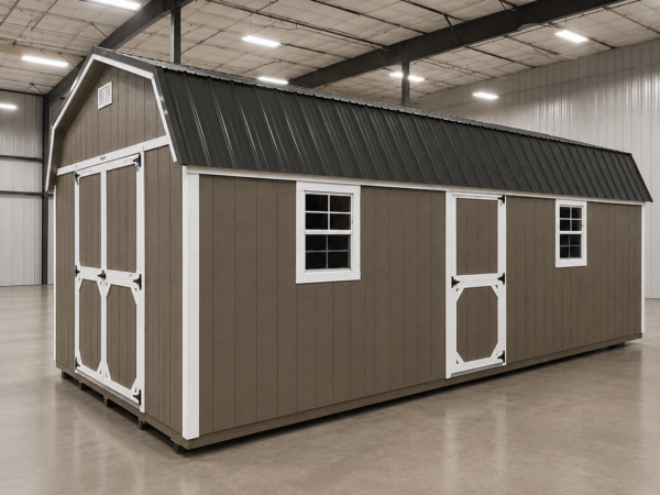 72166 12'x24' High Barn Wood Panel Shed