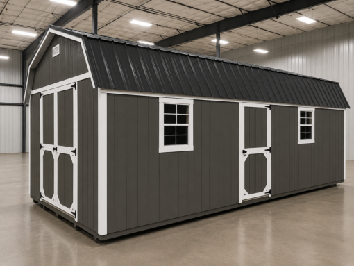 12'x24' High Barn Wood Panel Shed