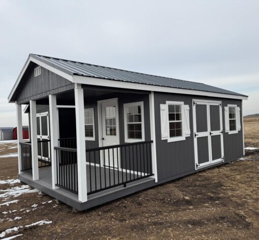 12'x24' Ranch Gable Wood Panel Porch