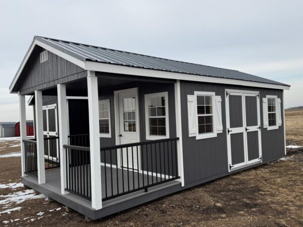 12'x24' Ranch Gable Wood Panel Porch