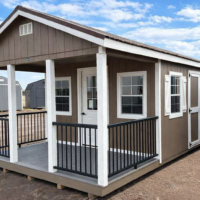 12'x24' Ranch Gable Wood Panel Porch