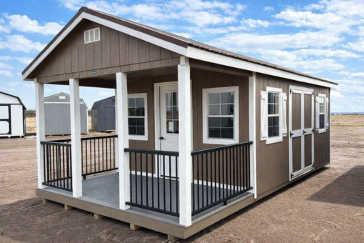 12'x24' Ranch Gable Wood Panel Porch
