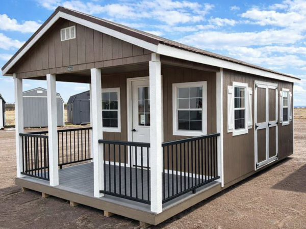 12'x24' Ranch Gable Wood Panel Porch