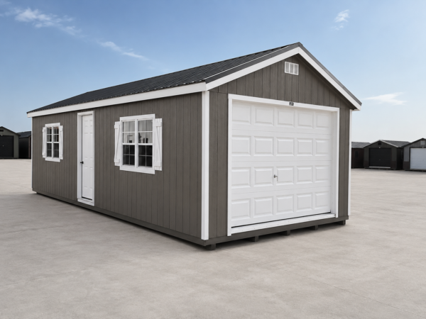 14'x32' Ranch Gable Wood Panel Garage-STATE FAIR-SOLD