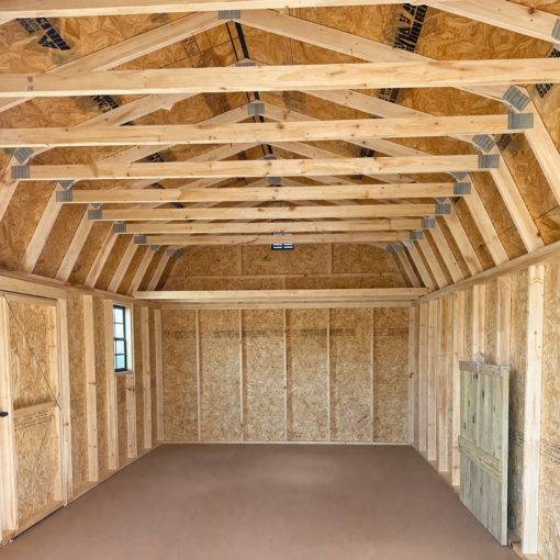 12'x24' Economy High Barn Wood Shed