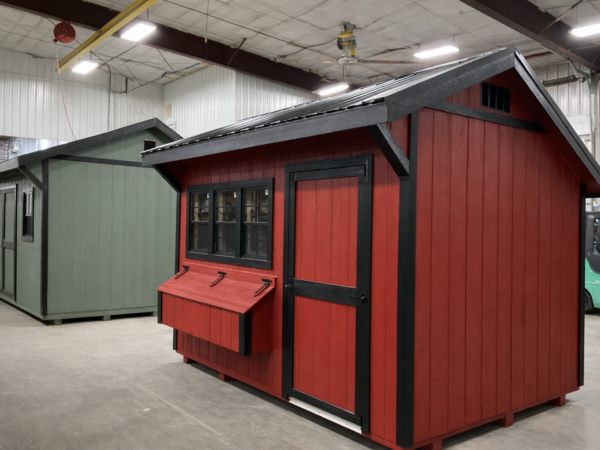 8'x12' Quaker Gable Wood Panel Chicken Coop