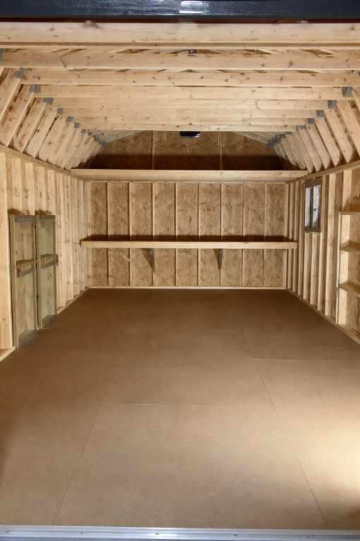 12'x20' High Barn Wood Panel Shed