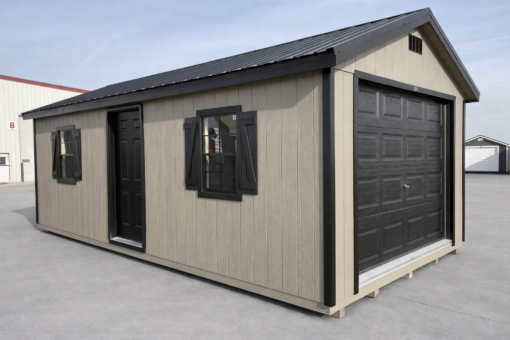 12'x24' Ranch Gable Wood Panel Garage