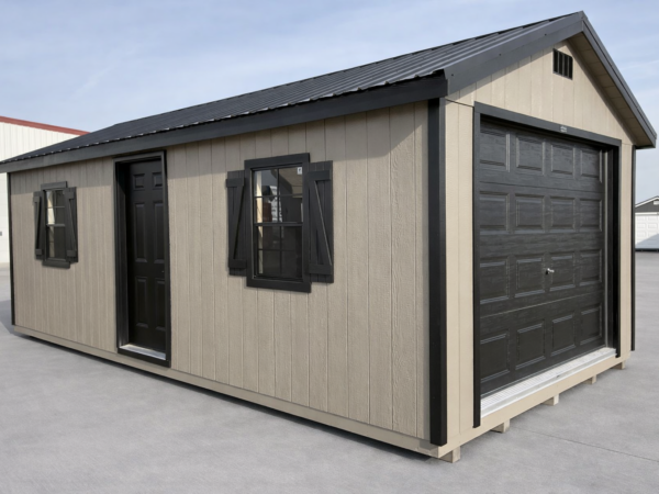 12'x24' Ranch Gable Wood Panel Garage