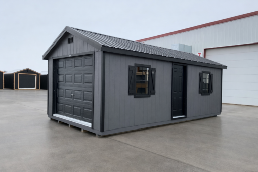 12'x24' Ranch Gable Wood Panel Garage