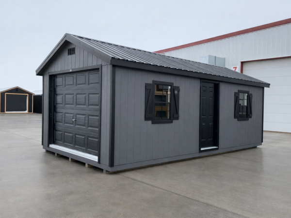 12'x24' Ranch Gable Wood Panel Garage